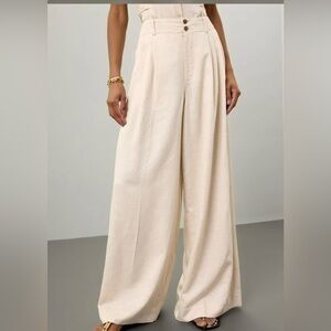 CeCe Pleated Wide Leg Trousers  Size 6